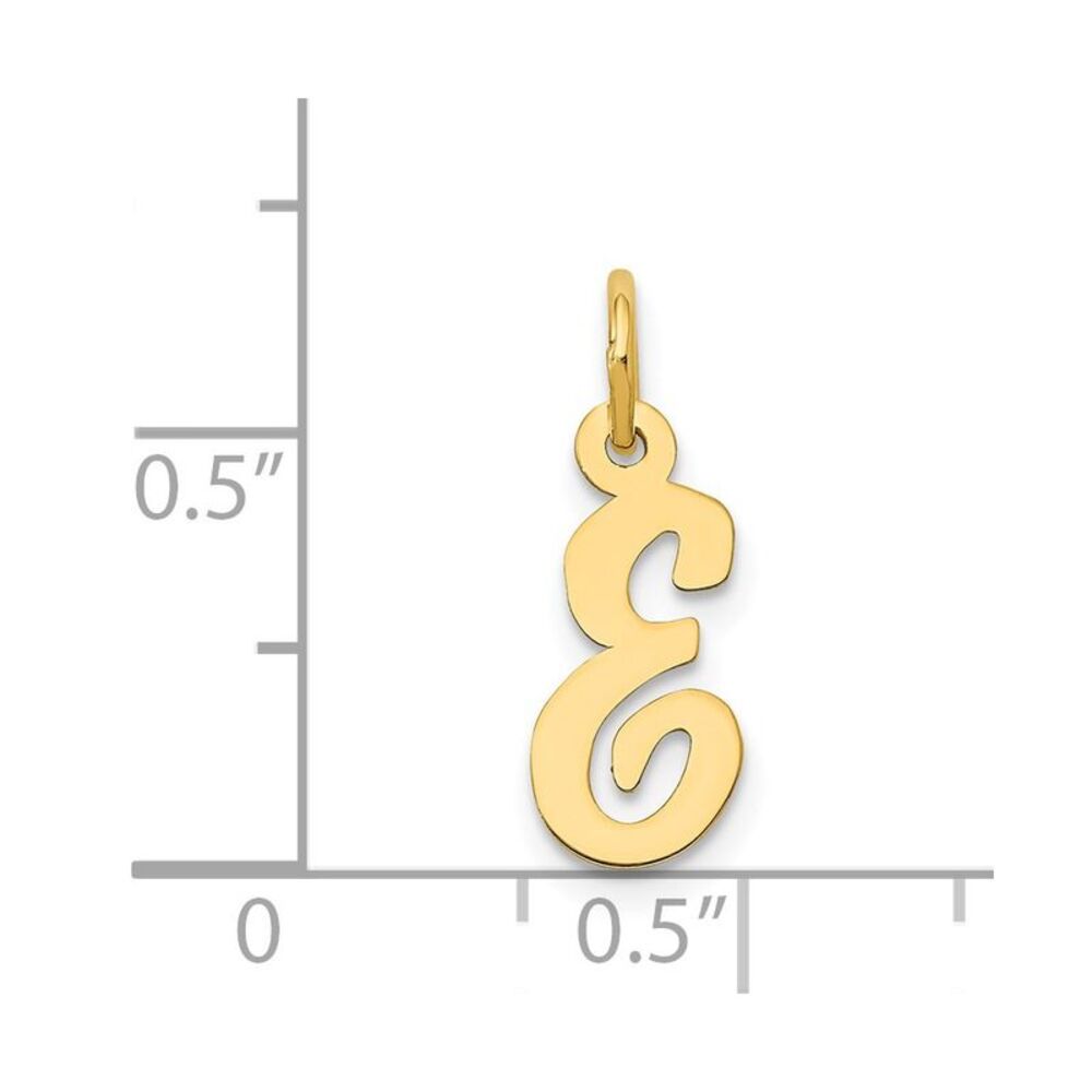 Kazi Luxury 14k Yellow Gold Small Script Letter E… - image 4